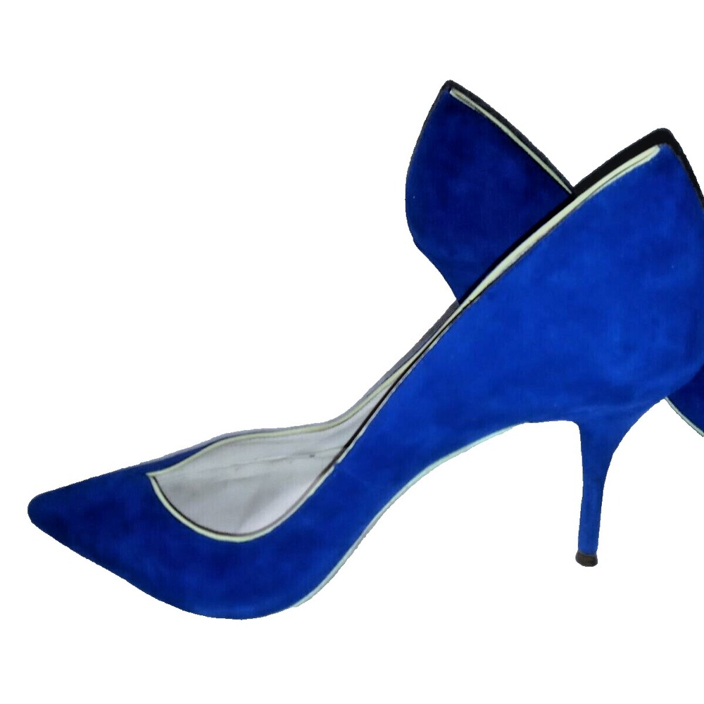 Sophia Webster  EU 40 Blue Suede Shoes US 10  Made Brazil Heels Stiletto Pumps